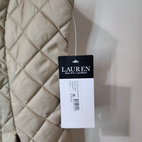 Ralph Lauren Women’s Crest Logo Shell Diamond Quilted Vest Birch Size Small NWT - Picture 4 of 12